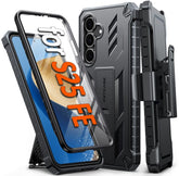 FNTCASE for Samsung Galaxy S25 FE Case: Military Grade Rugged Cell Phone Cover with Kickstand and Belt Clip Holster